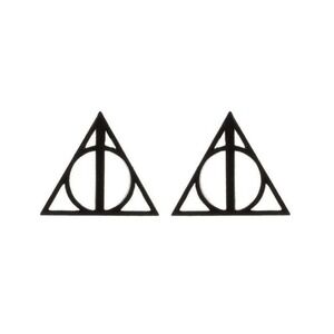 Deathly Hallows Earrings Harry Potter Inspired Studs Stainless‎ Steel